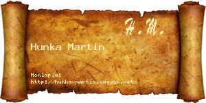 Hunka Martin névjegykártya
